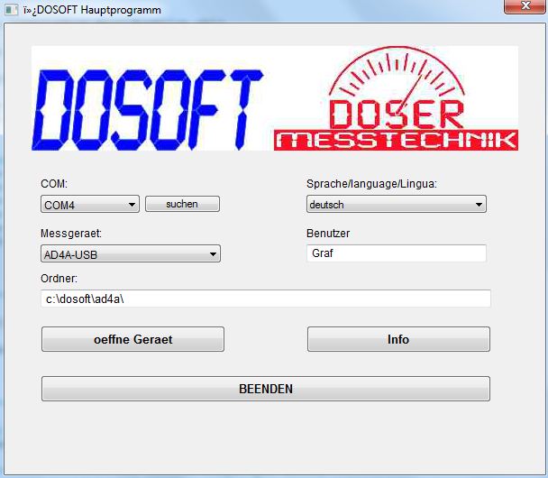 DOSOFT-03 Startbildschirm